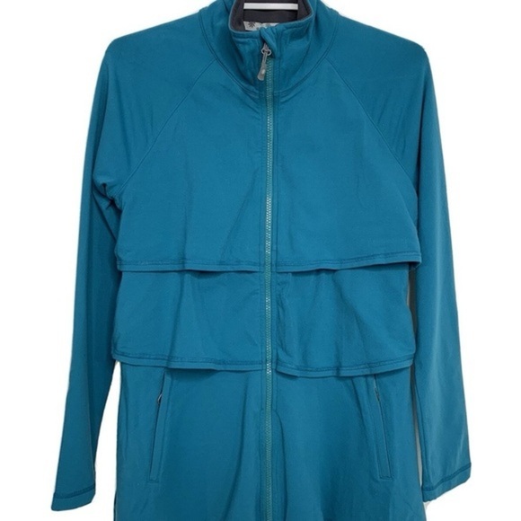 Athleta Jackets & Blazers - Athleta Teal Zip-Up Jacket
